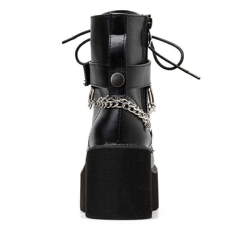 New Women Leather Boots Block Heel - HABASH FASHION