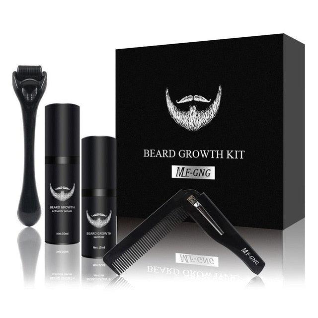 BEARD GROWTH KIT HAIR GROWTH ENHANCER THICKER OIL NOURISHING ESSENCE LEAVE-IN CONDITIONER - HABASH FASHION
