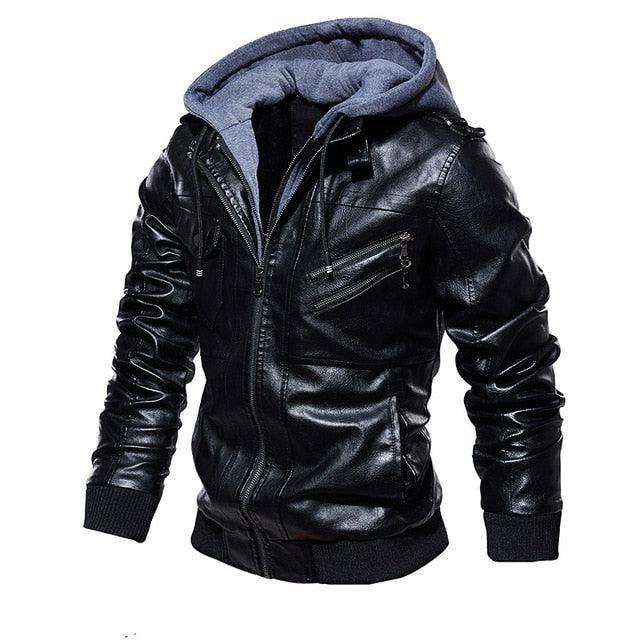 Mens Leather Jackets Winter New Casual Jacket Biker Windbreaker Genuine Leather Jacket - HABASH FASHION