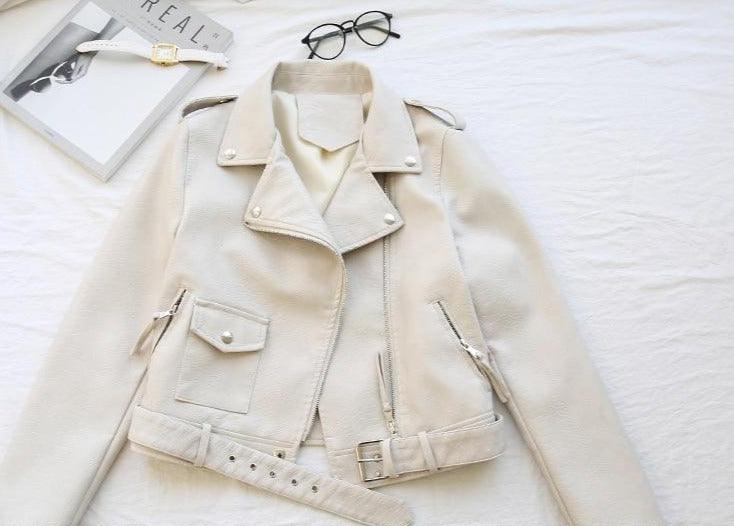 New Women Leather Coat Long Sleeved - HABASH FASHION