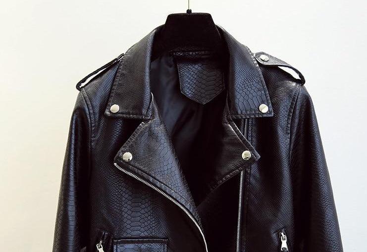 New Women Leather Coat Long Sleeved - HABASH FASHION