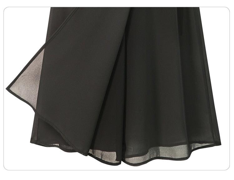 Elegant chiffon skirt pants with loose legs, suitable for parties - HABASH FASHION