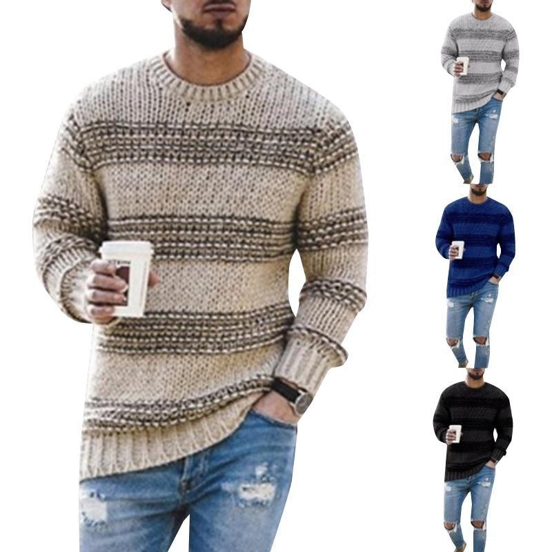 Men's Autumn Striped Sweaters Pullovers - HABASH FASHION