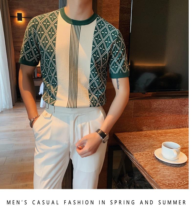 British Style Summer Short T-Shirts Men - HABASH FASHION