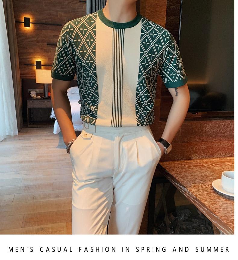 British Style Summer Short T-Shirts Men - HABASH FASHION