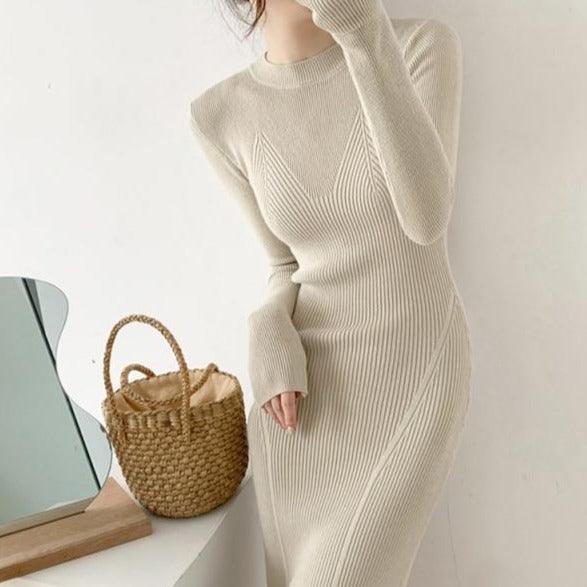 Dress for Women Winter Knitted Bodycon - HABASH FASHION