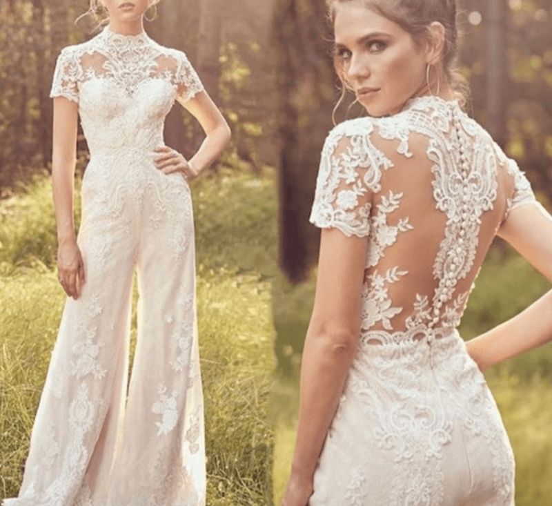 High-quality short-sleeved high neck jumpsuit - HABASH FASHION