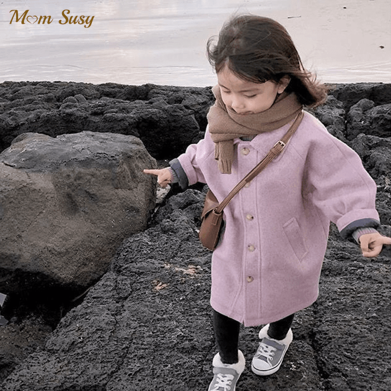 Baby Girl Warm Woolen Jacket Winter - HABASH FASHION