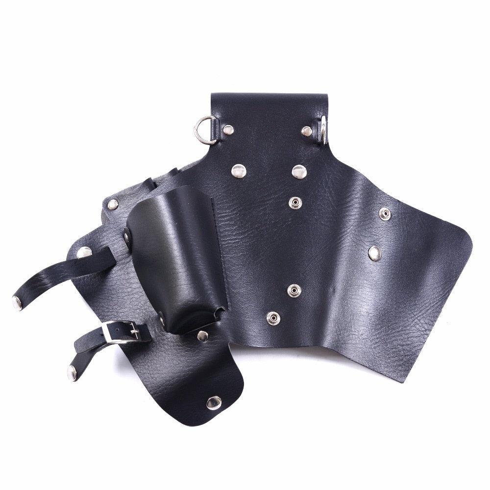 Leather Hairdressing Case Tools Scissor Bag Barber Holster Pouch Holder Rivet Purse Adjustable Waist Shoulder Belt - habash-fashion.myshopify.com