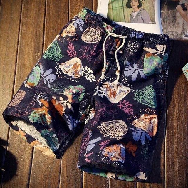 Mens Slim Fit Quick Dry Short Swim Trunks with Mesh Lining Printed male 2019 Streetwear Summer Fashion Men Shorts Cotton Linen Beach - habash-fashion.myshopify.com