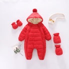 Newborn Baby Jumpsuit Hooded Plus Velvet Warm Baby Boys Snowsuit Toddler Snow Suit Baby Girl - HABASH FASHION