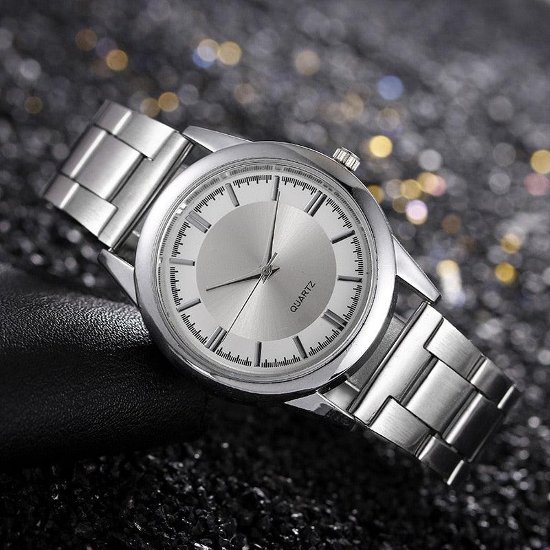 Men Business Quartz Watches Stainless Steel Casual Watch Man - HABASH FASHION