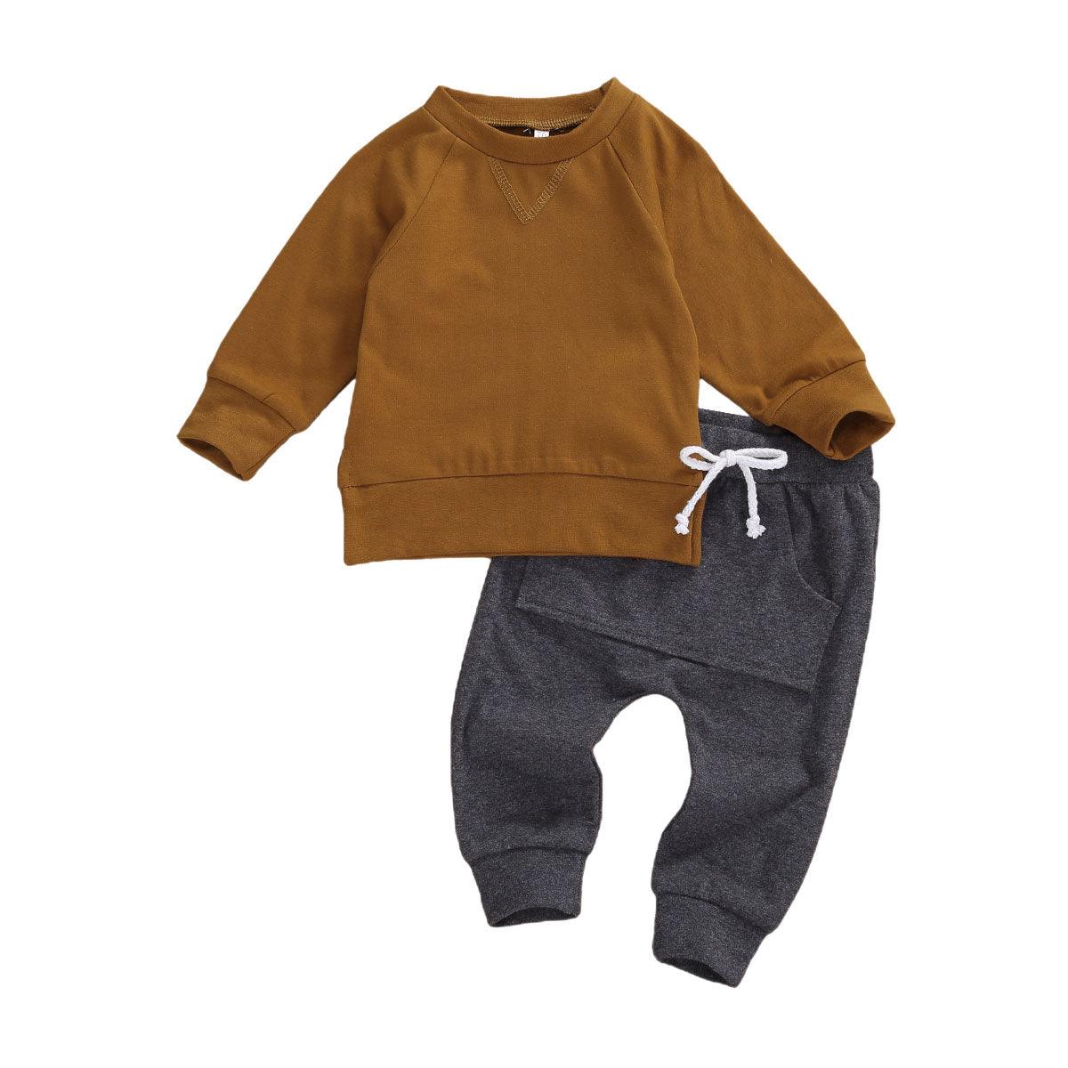 Baby Boys Clothing Sets Long Sleeve Striped Sweatshirt Pants - HABASH FASHION