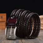 Belt for Men Belt Luxury Genuine Leather Cow Straps Hand Knitted Designer Men for Jeans Girdle Male Belts - HABASH FASHION