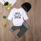 Newborn Baby Romper + Pants Outfit Clothes Gray Casual Playsuit 0-18 Months - HABASH FASHION