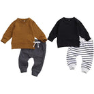 Baby Boys Clothing Sets Long Sleeve Striped Sweatshirt Pants - HABASH FASHION