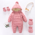 Newborn Baby Jumpsuit Hooded Plus Velvet Warm Baby Boys Snowsuit Toddler Snow Suit Baby Girl - HABASH FASHION