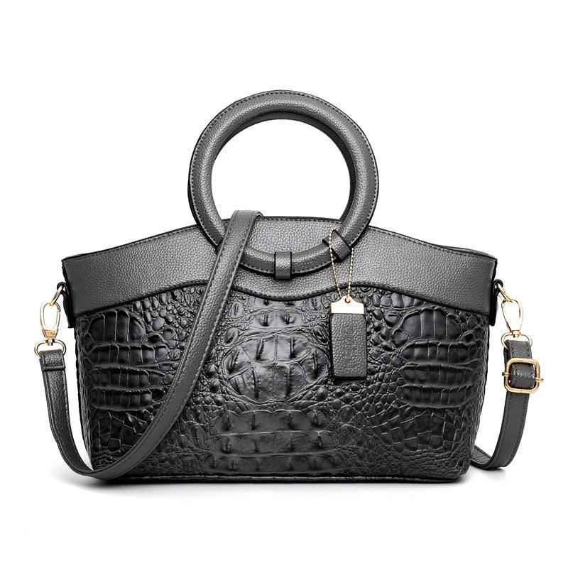 Luxury Crocodile Design Handbags Ladies Leather Handbag - HABASH FASHION