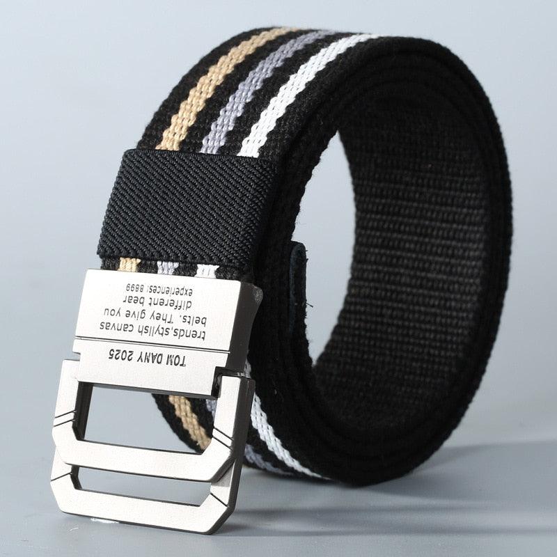 Men Belt Buckle Teen Student Striped Braided Jeans Belt Male Spot Wholesale - HABASH FASHION