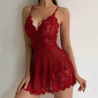 Babydoll Women Sexy Red Lace Nightwear Erotic Nightwear For Women - HABASH FASHION