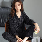 New long-sleeved silk sleepwear - HABASH FASHION