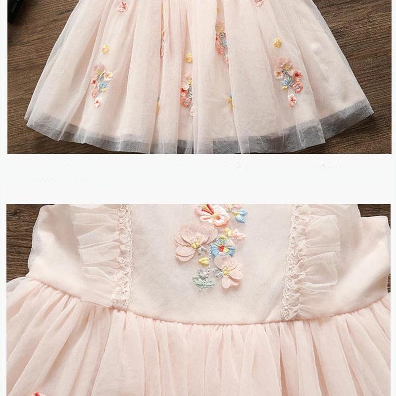 girls Dress Summer 1 To 6 Years Old Children Princess Party Dresses Clothing For Baby Outfits Kids Birthday Embroidery Dress - HABASH FASHION