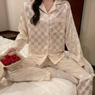 New long-sleeved silk sleepwear - HABASH FASHION