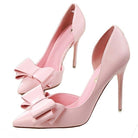 Bowknot shoes side hollow pointed Stiletto Heels women pumps - HABASH FASHION