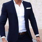 Men Summer Suits Custom Made Light Weight Breathable Blue - HABASH FASHION