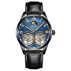 Men's double flywheel automatic mechanical watch casual business men's clock - HABASH FASHION