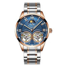 Men's double flywheel automatic mechanical watch casual business men's clock - HABASH FASHION