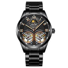 Men's double flywheel automatic mechanical watch casual business men's clock - HABASH FASHION