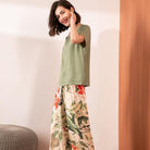 American Outfits Women's Pajamas Set 2PCs T-shirt Trousers Summer Sleepwear - HABASH FASHION