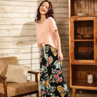 American Outfits Women's Pajamas Set 2PCs T-shirt Trousers Summer Sleepwear - HABASH FASHION