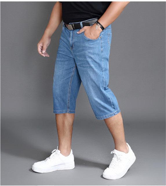 Shorts Mens Denim Elastic Stretched Thin Short Jean - HABASH FASHION