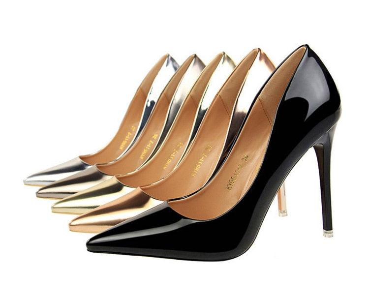 Shiny high heel women's shoes - HABASH FASHION