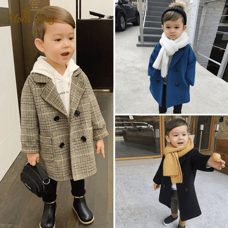 Baby Boy Girls Double Breasted Warm - HABASH FASHION