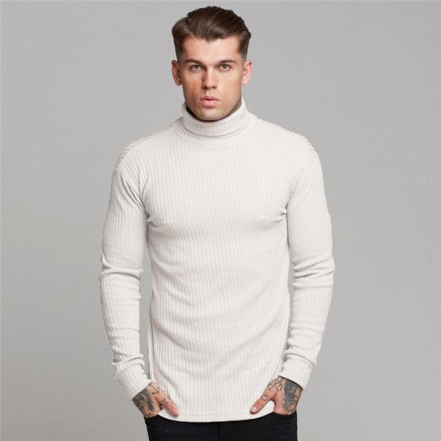 Casual Sweaters Solid Slim Fit Knited Long Sleeve Knitwear - HABASH FASHION