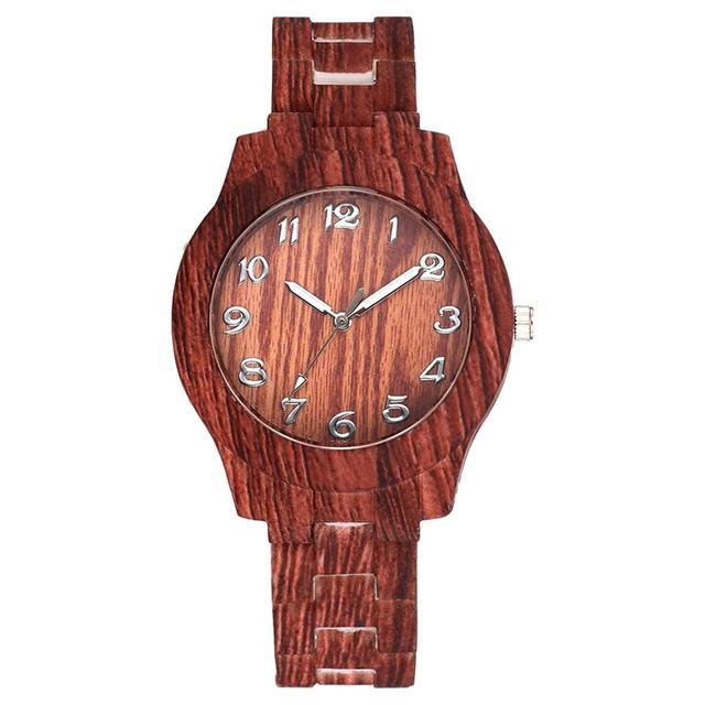 Luxury Men and Women Quartz Watch Wood Grain - HABASH FASHION