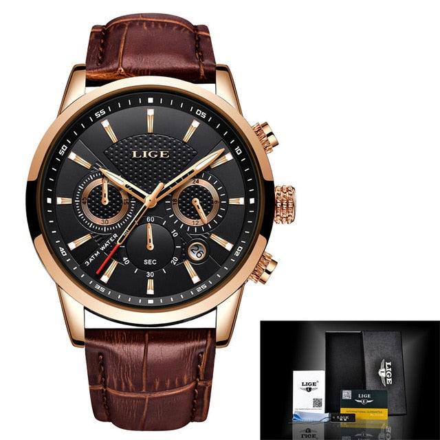 Luxury Leather Casual Quartz Watch Waterproof Clock - HABASH FASHION