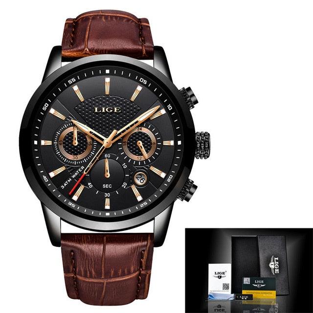 Luxury Leather Casual Quartz Watch Waterproof Clock - HABASH FASHION