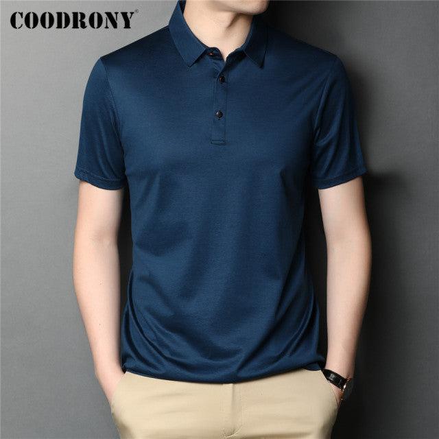 High Quality Classic Casual Sleeve 100% Cotton Polo-Shirt Men - HABASH FASHION