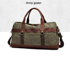 Canvas Leather Men Travel Bag Hand Luggage Bag - HABASH FASHION