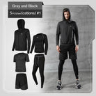 5 Pcs/Set Men's Tracksuit Gym Fitness Compression Sports - HABASH FASHION