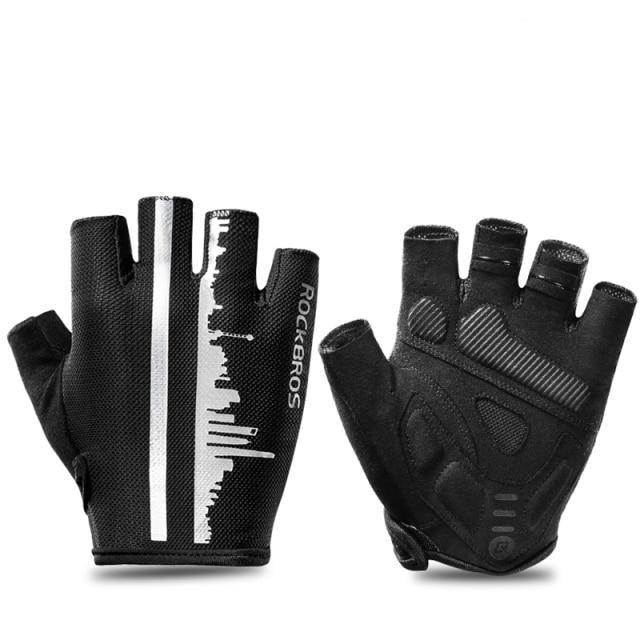 ROCKBROS Cycling Gloves Half Finger Shockproof Wear - HABASH FASHION