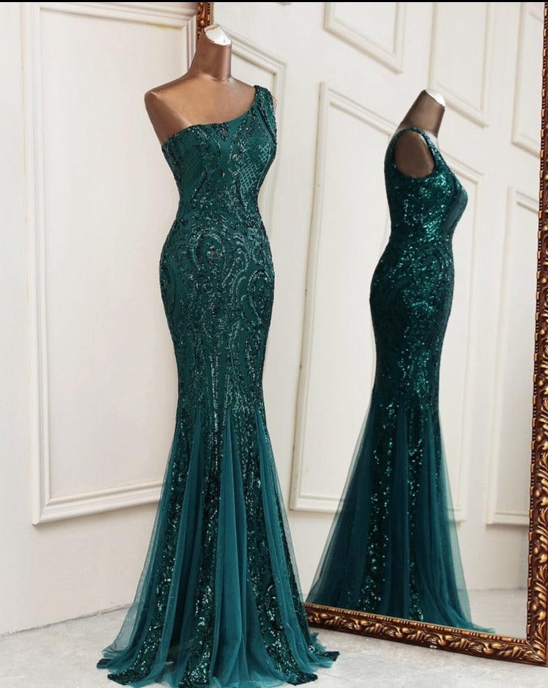 New Sexy One Shoulder Mermaid Evening Dresses - HABASH FASHION