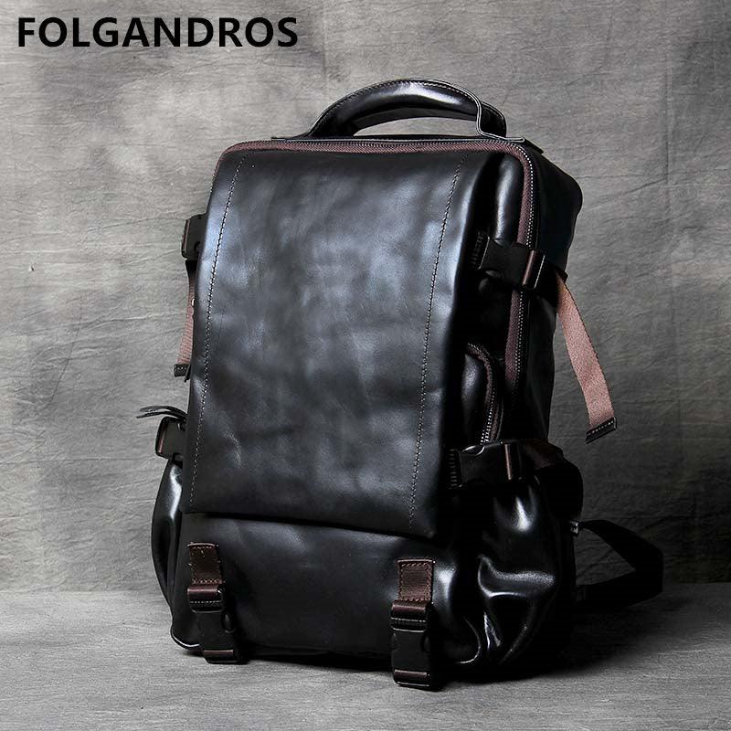 Men Leather Backpack Designer Handmade 100% Cowhide - HABASH FASHION