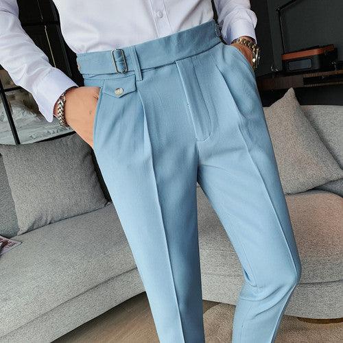 Men Suit Pants Formal Pants High Quality Solid Color Business - HABASH FASHION