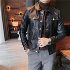 Men spring Casual leather jacket/Male slim - HABASH FASHION