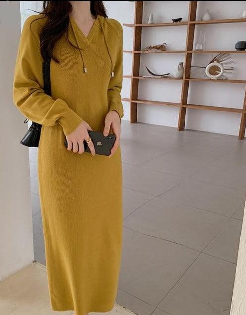 Midi Dresses for Women Long Sleeve Loose - HABASH FASHION